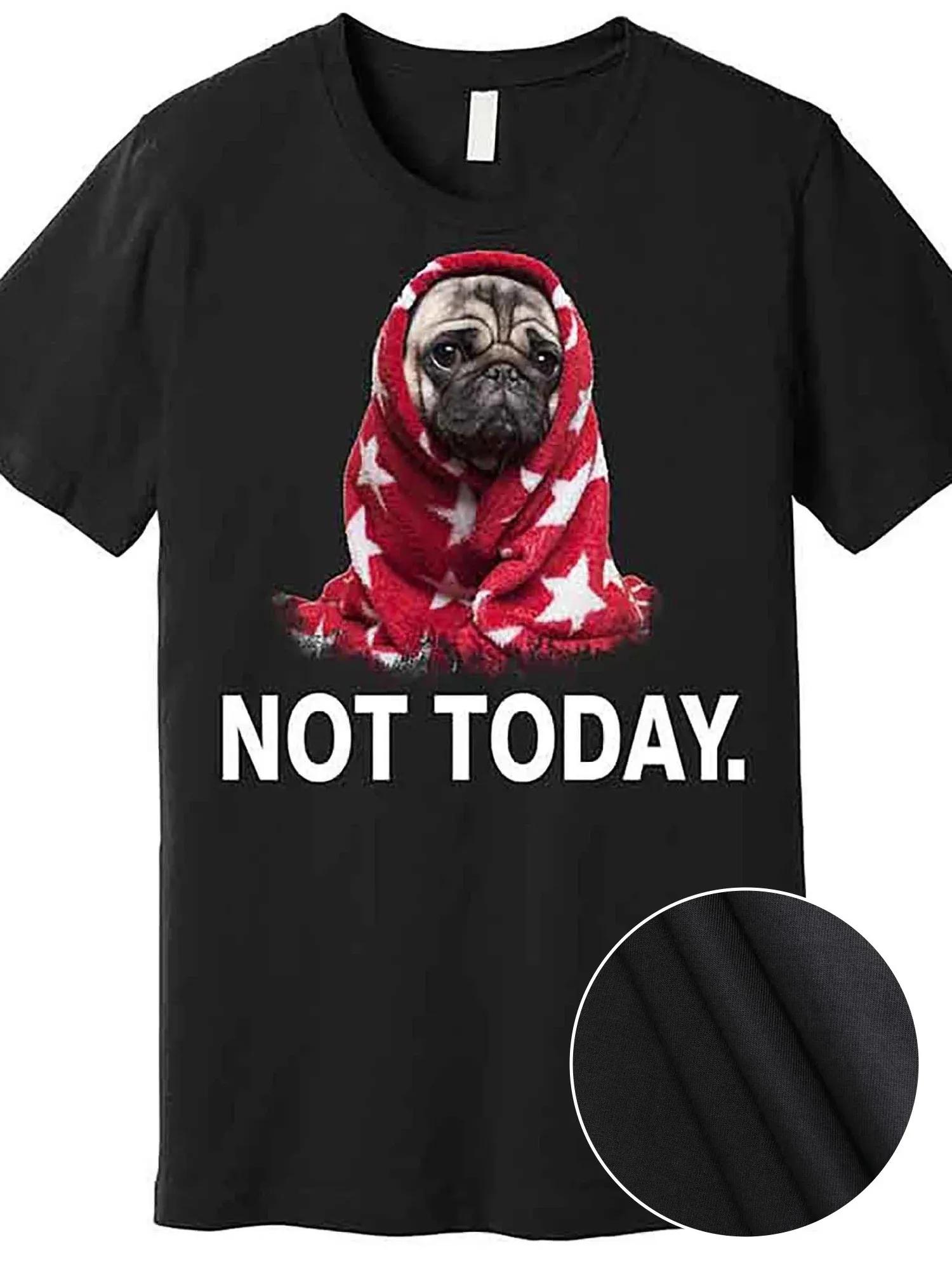Humorous Pug Graphic TShirt for Men Short Sleeve Black Tee 260227 S разноцветный