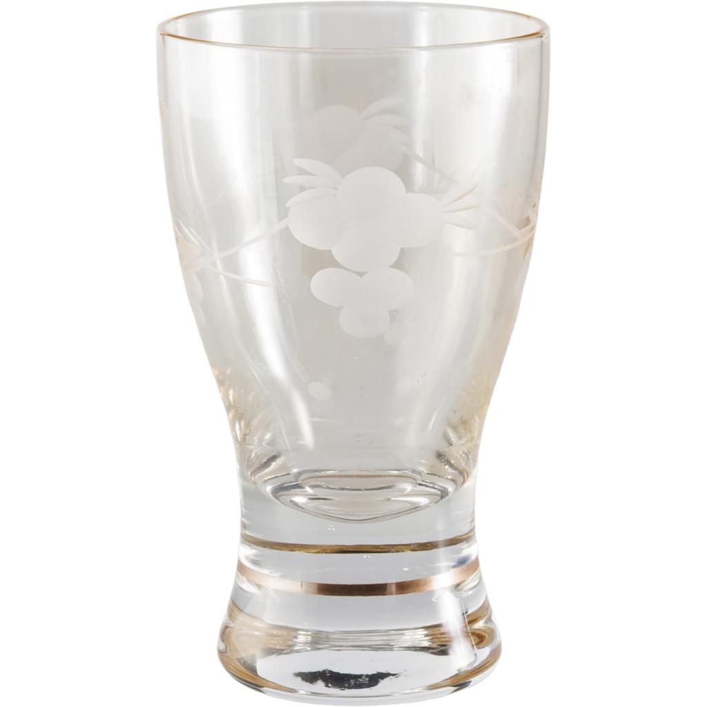 Otsuka Glass "Colorful Poem" Sake Glass, Approximately 70ml, Long Cup, Hana Kiriko Amber Brown, Made In Japan, 07603-15-1AMB-1P