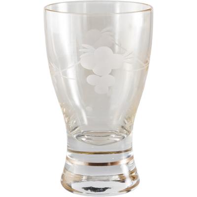 Otsuka Glass "Colorful Poem" Sake Glass, Approximately 70ml, Long Cup, Hana Kiriko Amber Brown, Made In Japan, 07603-15-1AMB-1P