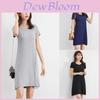Women's Summer Short Sleeve Casual Sundress Tops Mini T-shirt Dress In Vibrant Modal