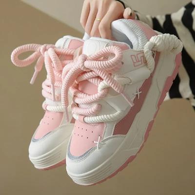 Zapatillas Chunky de Moda para Mujer y Hombre Zapatos de Plataforma Casual Versátiles de Suela Gruesa Zapatos Blancos Pequeños para Mujer Zapato para Caminar Hombre Mujer