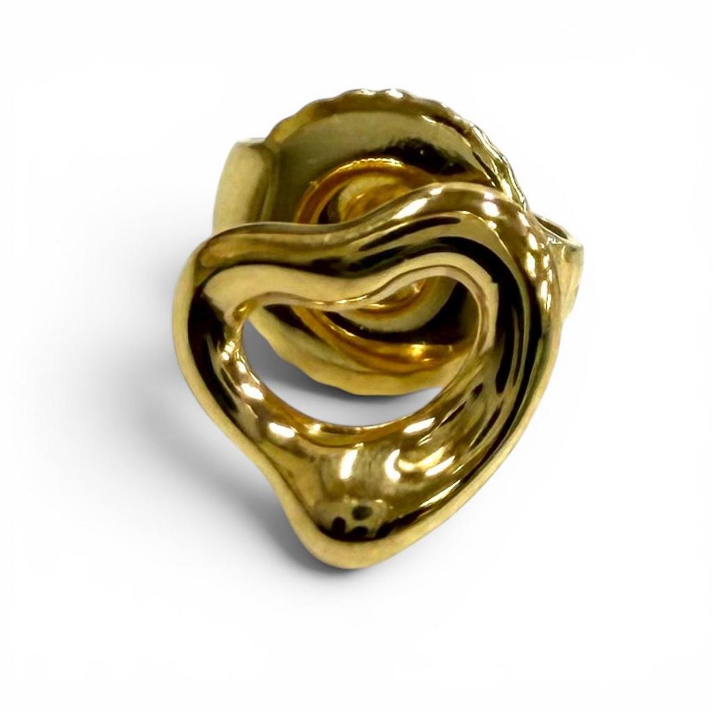 Excellent TIFFANY&Co. Pierce Open Heart Stud Pierce Extra mini Yellow Gold 750 Used