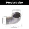 Industrial Steel 2 Inch NPT Elbow Connector 90 Degree Male Female Threaded Fitting Upgrades for High Pressure Plumbing