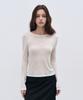 Roeil Clear Tencel Round T-Shirt - Ivory