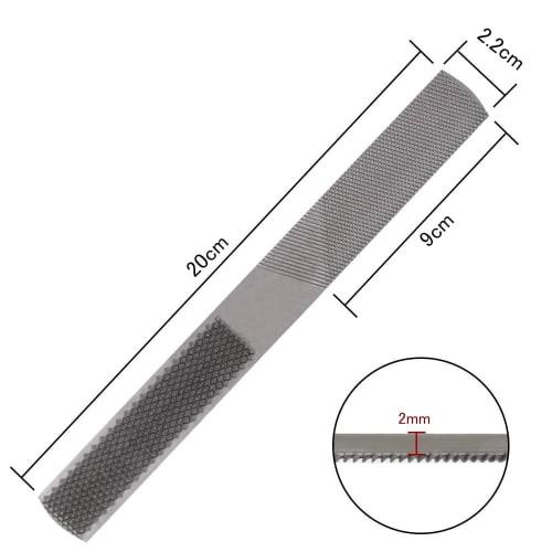Samcos Four-in-One Board File (20cm x 2.2cm) for Woodworking, DIY Polishing, and Roughing Alloys