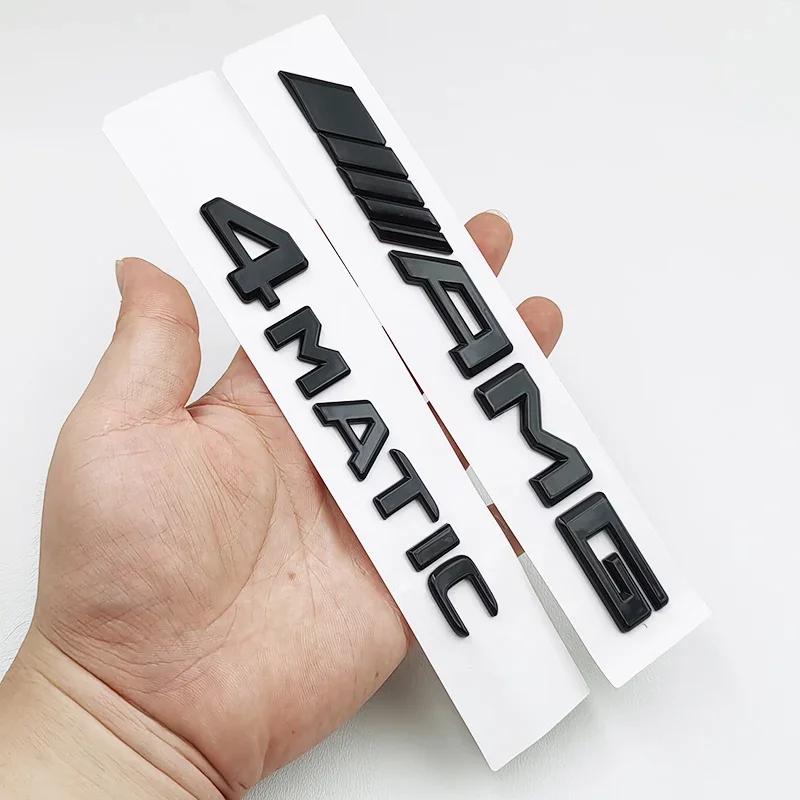 FCUI6 3D ABS Black A35 A45 A160 A180 A200 A250 Logo Letters 4MATIC Badge Car Rear Star Sticker AMG Emblem For Mercedes Benz W176 W177
