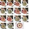 Round Tableware Mat Jute Coaster Santa Snowflakes Christmas Placemat  Home