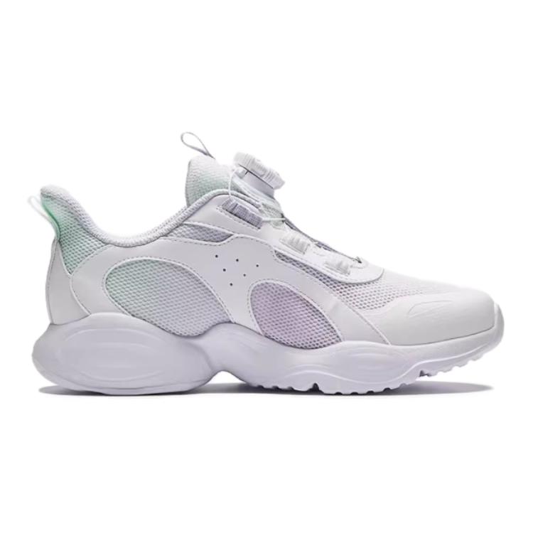 Anta Kids Lingyue Comfortable Casual Non-Slip Shock Absorbing Breathable Low-Top Running Shoes Kids sneaker White Purple A322425536-3