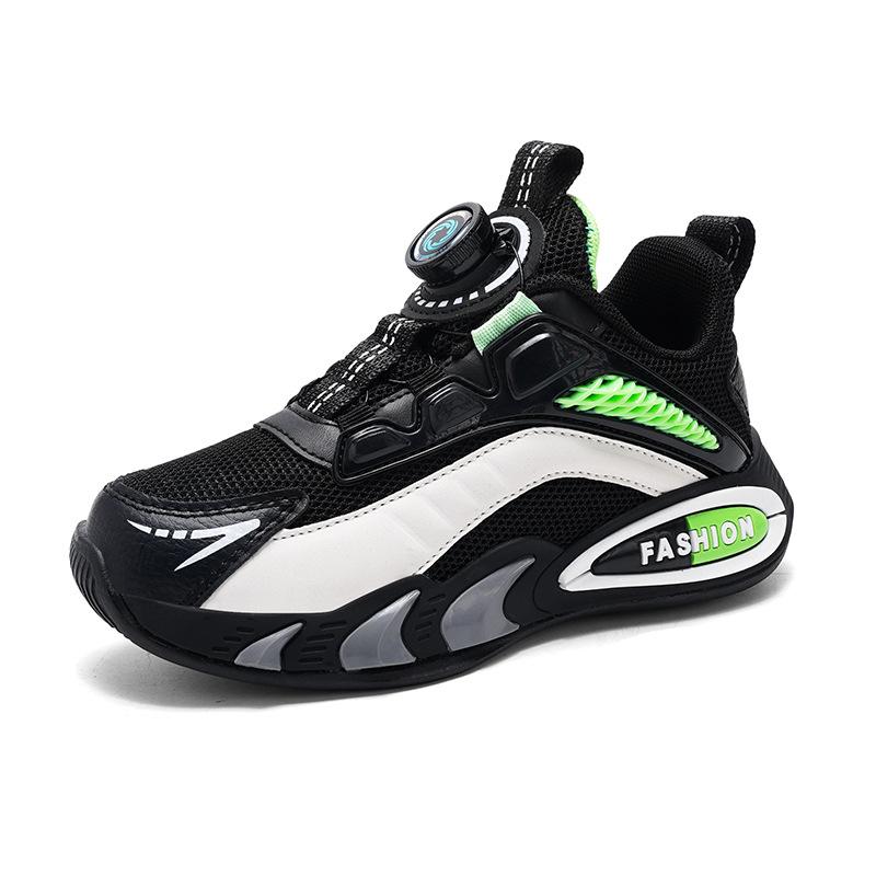 2819 Classmates Children's Rotating Buckle Running Shoes Spring Low-top Boys' Sports Shoes Middle School Children and Primary School Students Mesh