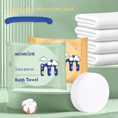 Tek Kullanımlık Sıkıştırılmış Banyo Havlusu 70x140cm - Kalınlaştırılmış ve Seyahat veya Otel Kullanımı için Taşınabilir