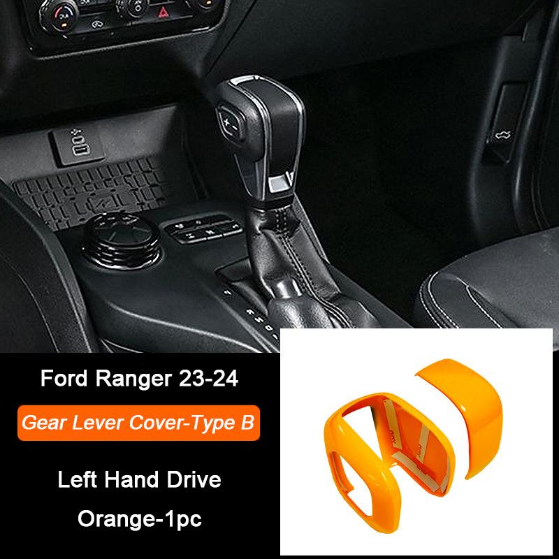 Orange Car Central Gear Shift Panel Rear Air Outlet Frame Door Trim Strip For Ford Ranger Raptor Wildtrak T9   2024 2025