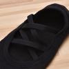2 Pairs Women's Crisscross Strap Yoga Socks With Nonslip Grip Low Cut Cotton Socks For Pilates Barre Ballet Barefoot