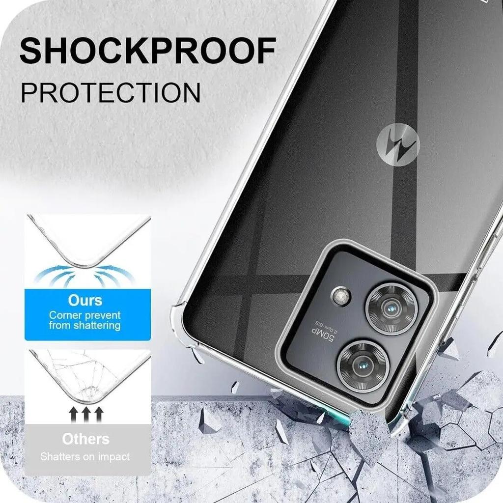 Transparent Shockproof Airbag TPU Case for Motorola G05 G75 G85 G35 G55 E14 G04S G24 G15 G84 G34 G54 G14 Cover Fundas Coque
