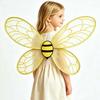 Insect Yellow Bee Fly Wings Bugs Kids Party Wings Lightweight Bee Cosplay Wings Suit  Cosplay Event