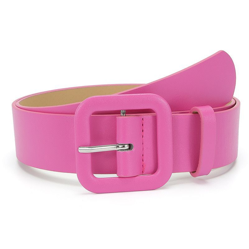 Rose Y2k Chic Pink Womens Belt With Colorful Buckle For Outfits Casual