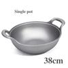 Old style iron pot Uncoated fryer Stew pot Frying pan Non stick pot Flat bottomed induction cooker gas universal boiler wok  pan