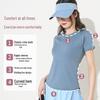 Women's Summer Sports Tops: Loose-Fit Short-Sleeve T-Shirts for Running, Fitness, Pilates, Yoga with Mesh Detailing