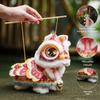 Luminous Handheld Lion Dance Lantern Ancient Chinese Traditional Festival Lantern Handmade Flexible Body