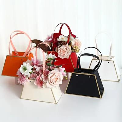 Portable Flower Box Rose Packaging Box Wrapping Paper Bag Gift Box Flower Shop Wedding Valentine's Day Birthday Party Gifts
