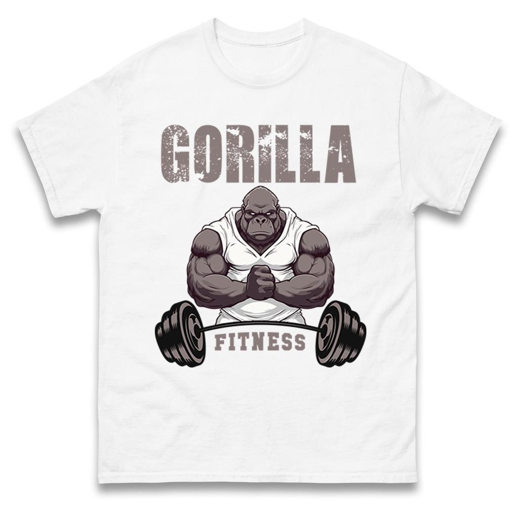Gorilla Fitness Mens Gym Graphic T Shirts Gym Were Weightlifting Bodybuilding Tee Woman Man Casual Cotton Shortsleev Tops