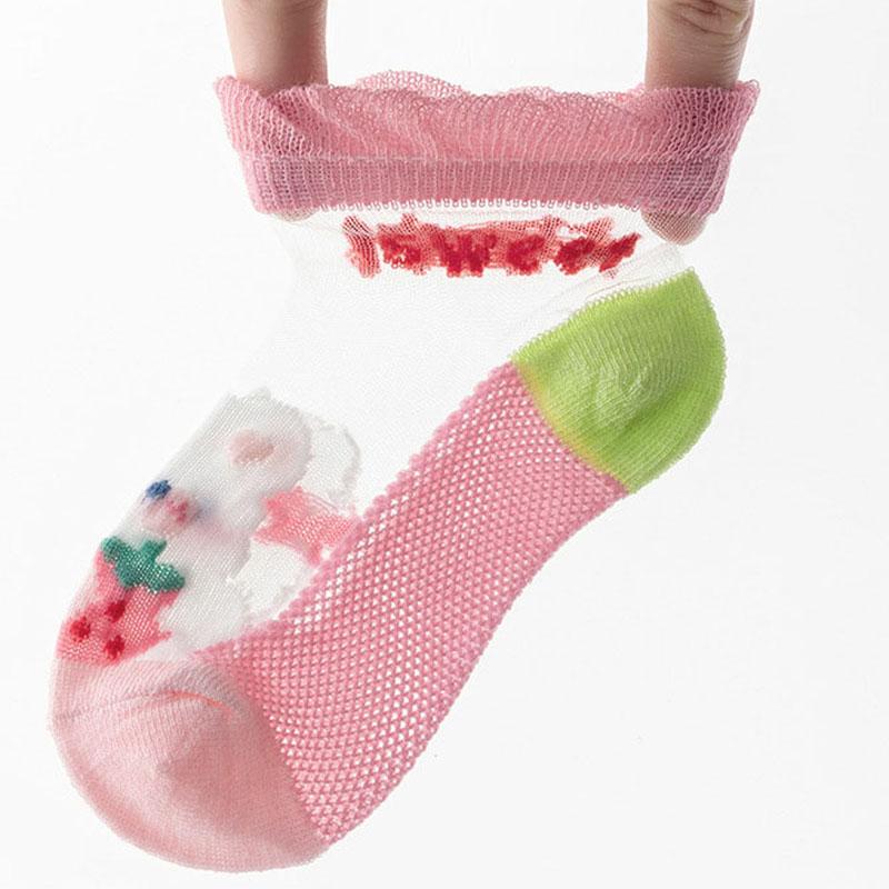 5 Pairs/Lot Summer Children Cotton Socks Boy Girl Baby Fashion Mesh Cartoon For  Spring New 1-12 Year Student Kids Teen Sock