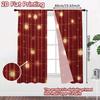 2pcs, 2D FLAT PRINTING Curtains (Without Rod) Festive Wonderland Modern Fashionable Curtainments During the Christmas Holiday