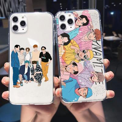 Moda Kpop kore dinamit telefon kılıfı için iPhone 12 11 Pro XS Max SE 2020 7 XR X 8 artı 13 Pro Max yumuşak silikon kapak Fundas