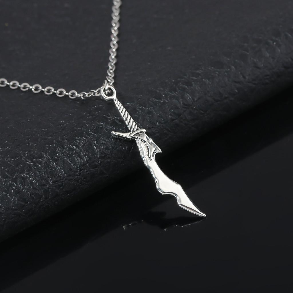 Solo Leveling Sung Jin Woo Alloy Short Blade Pendant Necklace For Cosplay Enthusiasts