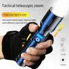 Strong Light Telescopic Zoom High-Power Flashlight Aluminum Alloy Multifunctional Outdoor Long-distance White Laser Flashlight