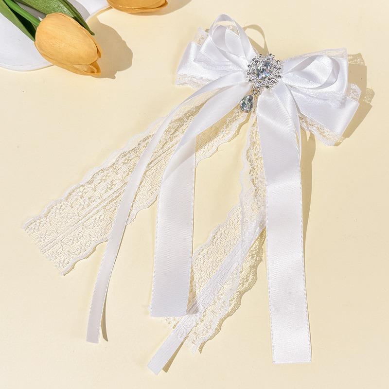 

Elegant Gem Lace Bow Hair Clips Multi-Color Satin Hair Accessories Women,Stylish Hair Ornament for Daily Party/Cosplay Outfits