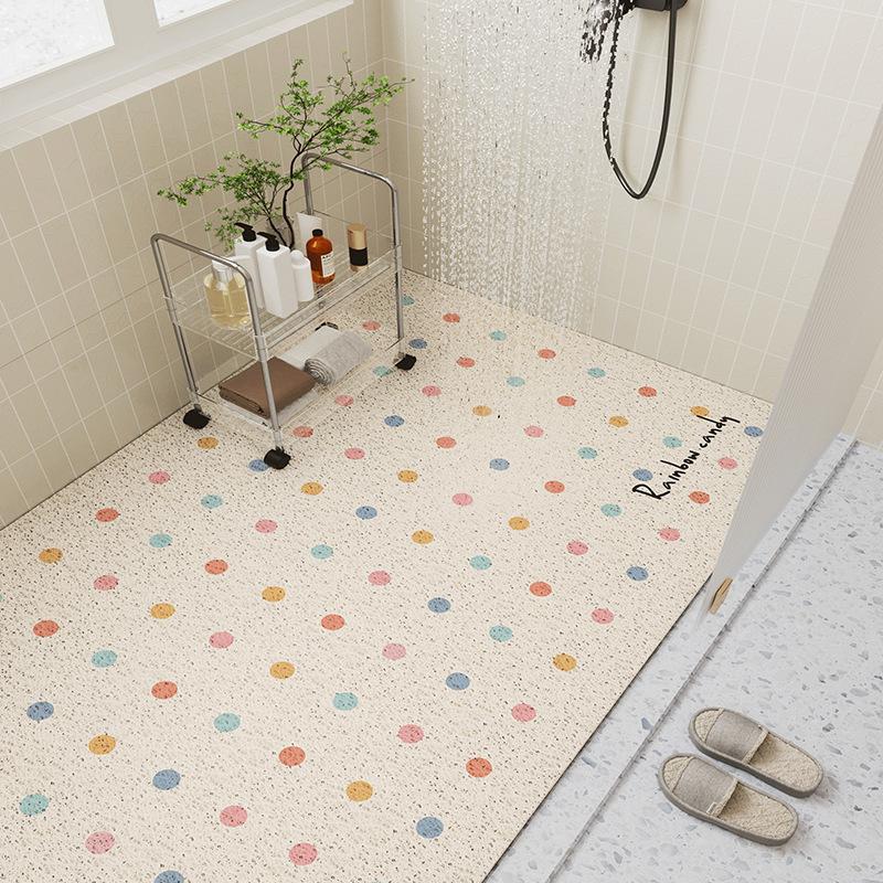 Hollow Bathroom Silk Ring Non-Slip And Wear-Resistant Bath Shower Room Anti-Drop And Dirt-Resistant Easy To Take Care Of Floor Mat Can Be Cut Carpet