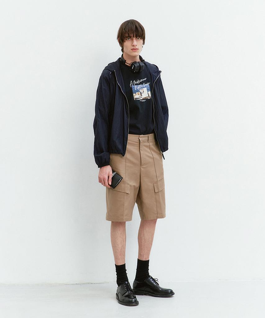 Deonseuteupomaen Low Rise Cargo Shorts Beige_M_Udpa4B321I2