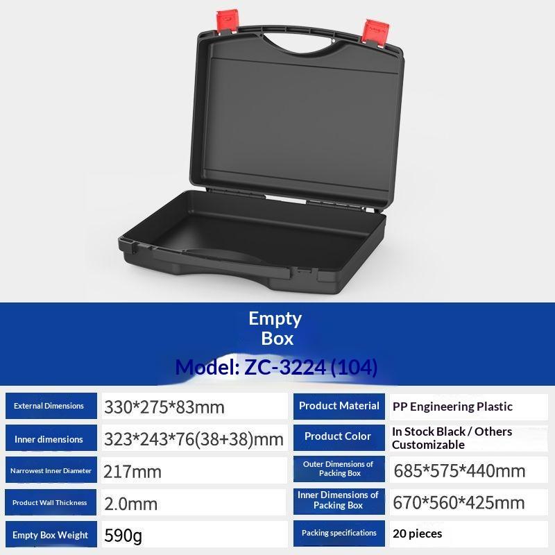 1Pcs Lightweight Plastic Storage Case Portable Multifunction Hardware Tool Box For Instruments Outdoor & Indoor Use