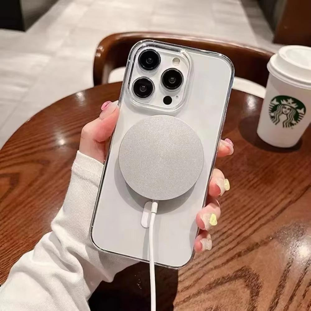 Luxury Clear Magnetic Case For MagSafe For iPhone 17 Pro Max 16Pro 17 Air With Camera Touch Buttons Case Wireless Charging Cover