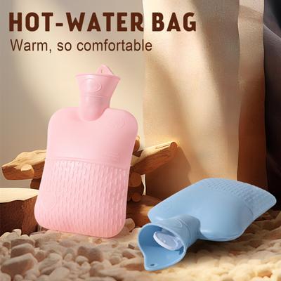 1000ML PVC Hot Water Bottle Leak-proof Hot Cold Compress Hot Water Bag Back Neck Shoulder Tummy Pain Relief Winter Hand Feet Bed Warmer