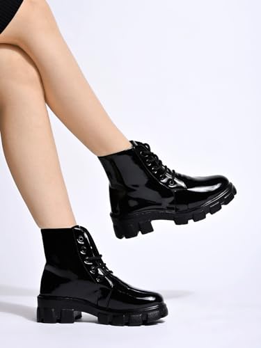 Shoetopia Women S Flat Boots 6 UK чёрный