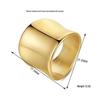 Titanium Steel Wide Band Ring - Gold & Silver for Men & Women, Personalized Arc Design for Thumb & Index Finger