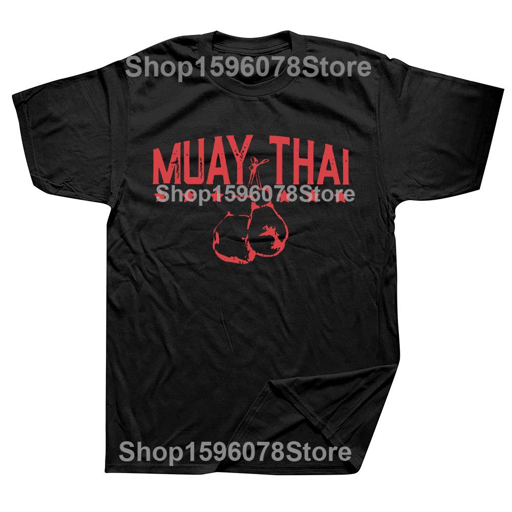 Muay Thai Boxing For Martial Arts Lovers t Shirts Men Cotton Vintage T-Shirts Crew Neck Tee Shirt Short Sleeve Clothing