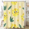 Adorable Cartoon Animal Print Shower Curtain Waterproof Fabric Home Decor Bathroom Decoration Set Yellow Tiger