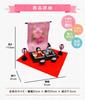 Osaka Choseido Hina Compact Personalized Wooden Tag Included Chirimen Hina Flower Warabe Hina Doll, Mini, (Sent Separately), Doll, Screen,