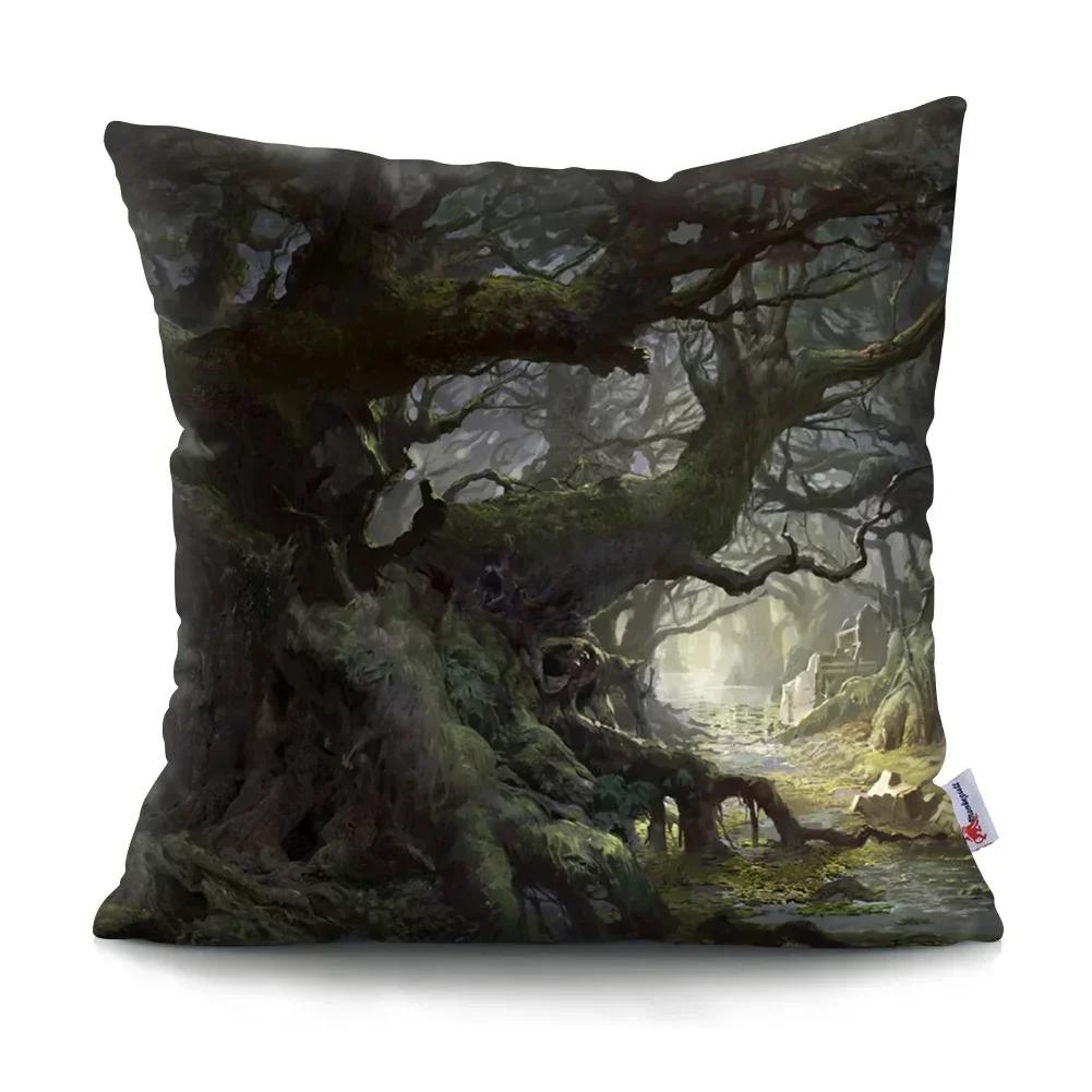 Psychedelic Forest Cushion Cover Home Decor Bedroom Pillowcase Car Sofa
