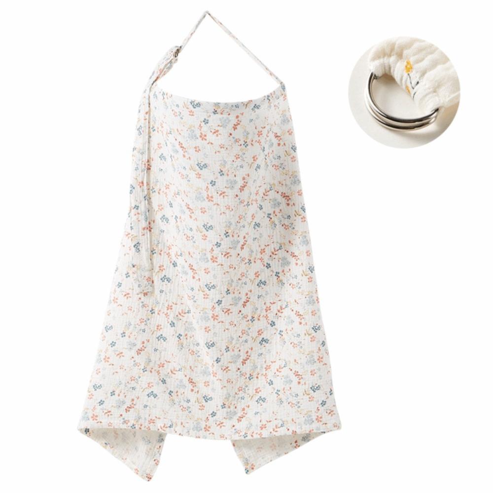 Adjustable Breastfeeding Nursing Cover Cotton Baby Stroller Blanket Breast Feeding Blanket  Outdoor Style E