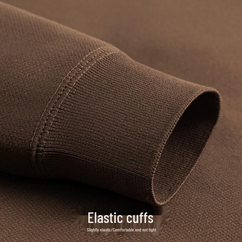 Hodo Men's Warm Wool Blend Half-Zip Stand Collar Sweatshirt