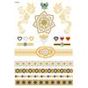Golden Color Temporary Tattoos Waterproof Metallic Temporary Transferable Tattoos Tattoo Body Art Sticker Arm