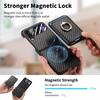 Samsung Z Flip6 Carbon Fiber Phone Case with Magnetic Card Holder for Z Flip5