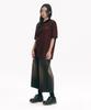 MOO Straight-Line Length Bermuda Denim Pants - Black