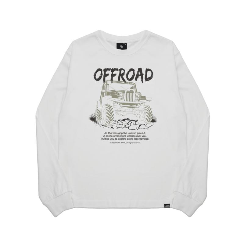 Белый лонгслив Blank Brick Off-Road M