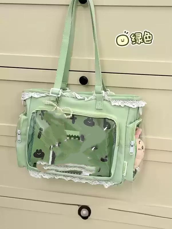 MARKET-1 Ballet Meisje Grote Eetlust Itabag Japanse Twee-Dimensionale Enkele Schouder Crossbody Tas Cadeau Voor Vrienden Dames Handtas beige
