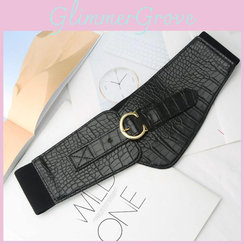 Elegant Womens Leather Belt For Dress And Coat With Elastic Waist Cinch For Office Wear