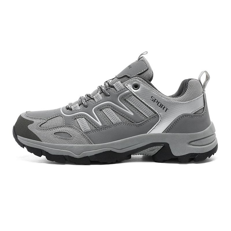 

Autumn outdoor hiking shoes hiking casual shoes breathable lightweight wear-resistant men s shoes camel shoes hiking shoes 46 сірий колір